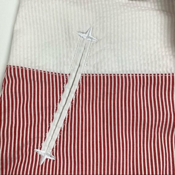 Abacus Red & White Searsucker A line Skirt - Picture 8 of 11